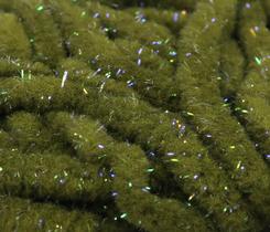 Hareline Dubbin Chenille Mop UV Galaxy Verde Oliva Hareline Dubbin Chenille Mop UV Galaxy Verde Oliva