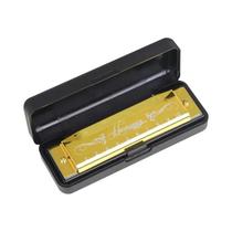 Harmônica C Key Vermelha Prata Preta 10 Furos 20 Tons Instrumento De Sopro De Plástico Ecológico