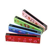 Harmônica De Madeira Infantil Brinquedo De Quebra-Cabeça Montessori Com Padrão De Desenho Musical