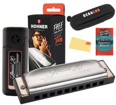 Harmonica Hohner Special 20 teclas de C com estojo, manual e tecido Harmonica Hohner Special 20 teclas de C com estojo, manual e tecido
