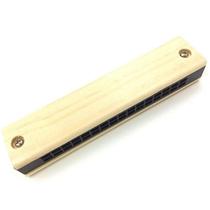 Harmonica Shxx portátil de 16 furos de madeira de duas fileiras para crianças