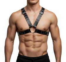 Harness em X com Fivelas Duplas BY019 Couro Legítimo Harness em X com Fivelas Duplas BY019 Couro Legítimo