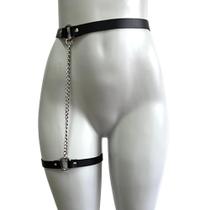 Harness Feminino Garter Arnês Arreio Couro Legítimo Cintura Coxa Body Chain - Pretty Pervy Acessórios