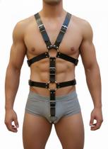 Harness tiras largas com fivelas BY020 Couro Legítimo Harness tiras largas com fivelas BY020 Couro Legítimo