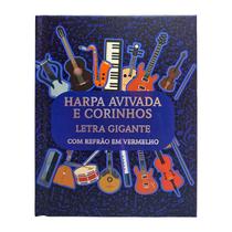 Harpa Avivada e Corinhos com Refrão em Vermelho - Capa Dura - Letra Gigante (Notas Musicais)