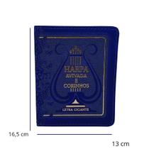 Harpa avivada e corinhos letra gigante tamanho médio capa azul