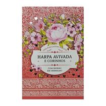 Harpa Avivada e Corinhos Letra Hiper Gigante Capa Brochura Floral Rosa