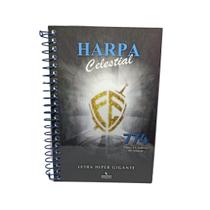 Harpa celestial letra hipergigante capa espiral preta fé Harpa celestial letra hipergigante capa espiral preta fé