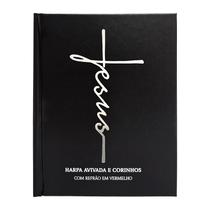 Harpa Cristã com Louvores Evangélicos Letra Gigante Capa Dura Brochura Jesus Preta