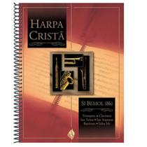 Harpa Cristã Si Bemol Bb Capa Dura Espiral Partituras 640 hinos Sax Soprano Tenor Trompete Tuba Sib Clarinete CPAD
