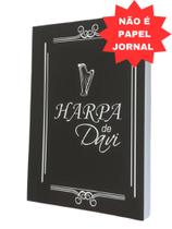 Harpa de davi pequena - capa brochura preta moldura