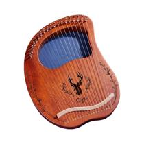 Harpa De Lira De Mogno De 19 Cordas Com Chave De Afinação Instrumento Musical De Cordas