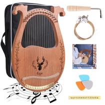Harpa Lira Tseipoaoi 16 Cordas - Mogno, com Cordas Extras e Bolsa Harpa Lira Tseipoaoi 16 Cordas - Mogno, com Cordas Extras e Bolsa