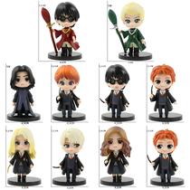 Harry Potter Anime Q Versão Pvc Figuras De Ação Conjunto 10 Pcs Carro Decoração De Bolo Crianças