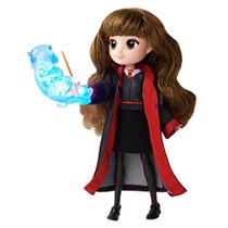 Harry Potter do Mundo Mágico, boneca Hermione Granger iluminada de 8 polegadas com 7 acessórios de boneca e roupão de Hogwarts, brinquedos infantis para maiores de 5 anos