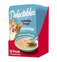Hartz Delectables - Guloseimas Úmidas para Gatos (Atum e Peixe Branco) - 12 Sachês de 40g
