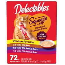 Hartz Delectables Squeeze Up - Cat Treats sem Frutos do Mar (72 x 15ml)