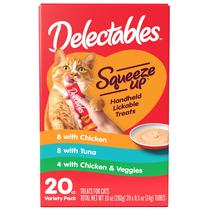 Hartz Delectables Squeeze-Up - Purê Cremoso para Gatos (20 Sachês de 15ml)