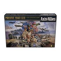Hasbro Gaming Avalon Hill Axis & Allies Pacific 1940 Second Edition WWII Strategy Board Game, com Gameboard Extra Large, Ages 12 and Up, 2-4 Players, English Version , Brown