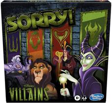 Hasbro Gaming Desculpe! Jogo de tabuleiro: Disney Villains Edition Kids Game, Family Games for Ages 6 and Up (Amazon Exclusive)