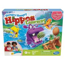 Hasbro Gaming Hungry Hungry Hippos Launchers Jogo para Crianças de 4 anos ou mais, Jogo Eletrônico Pré-Escola para 2-4 Jogadores