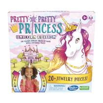 Hasbro Gaming Pretty Pretty Princess Unicorn Edition Board Game, Joalheria Dress-Up Game for Kids Ages 5 and Up, inclui 20 peças de joias (Exclusivo da Amazon)