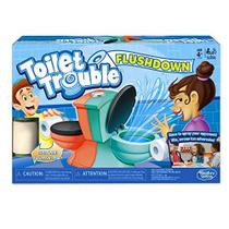 Hasbro Gaming Toilet Trouble Flushdown Kids Jogo Spray de Água Idade 4+