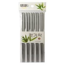 Hashi Aço Inox 5 Pares Ecológico Japonês Oriental Para Sushi
