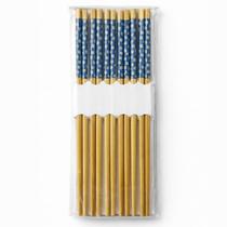 hashi de bambu estampado 24cm reutilizável japonês kit 10 pares sushi ramen