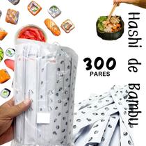 Hashi de bambu natural 20cm 300 pares para sushi comida japonesa Hashi de bambu natural 20cm 300 pares para sushi comida japonesa