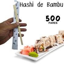 Hashi de bambu natural 20cm 500 pares para sushi comida japonesa
