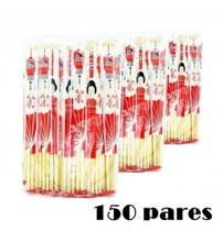 Hashi De Bambú Redondo 50 Pares - (Kit com 3)