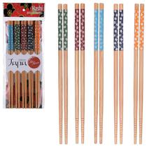 Hashi Kit Com 5 Pares em Bambu Reutilizável Comida Japonesa Palitinho