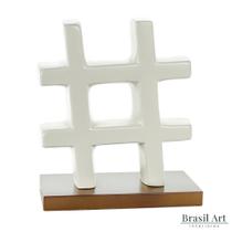Hashtag em Cerâmica Off White Hashtag em Cerâmica Off White