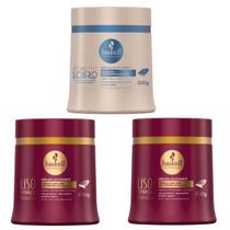 Haskell 02 Mascaras Liso com força 500g + 01 Mascara Bendito Loiro 500g