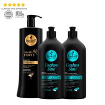 Haskell Cachos Sim 2 Leave In 500g + Shampoo Cavalo Forte 1l