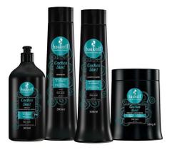 Haskell Cachos Sim Shampoo + Condicionador + Máscara + Leave In 500ml
