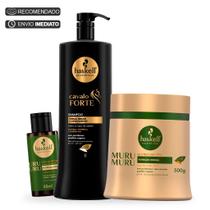 Haskell Cavalo Forte Shampoo 1 Litro Mascara 500g Murumuru + Seiva