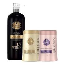 Haskell Cavalo Forte Shampoo 1l+ Máscaras Mandioca Quina 900g