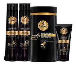 Haskell Cavalo Forte Shampoo Cond. G + Máscara 1kg + Leav.