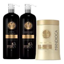 Haskell Cavalo Forte Shampoo/cond + Máscara Mandioca 900g