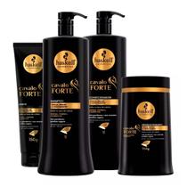 Haskell Cavalo Forte Shampoo Condicionador Máscara 900g + Leave In