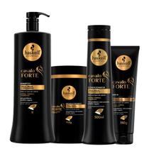 Haskell Cavalo Forte Shampoo Máscara 900g Cond 500ml Leave