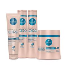 Haskell Cosméticos Bendito Loiro 3 Produtos 500ml + Pré Shampoo Haskell Cosméticos Bendito Loiro 3 Produtos 500ml + Pré Shampoo
