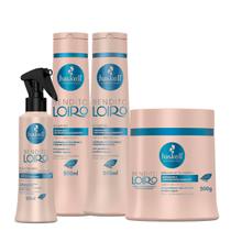Haskell Cosméticos Bendito Loiro Regeneração 500ml 4 Itens Haskell Cosméticos Bendito Loiro Regeneração 500ml 4 Itens