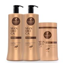Haskell Cosméticos Kit Mandioca 2 Shampoos 1l E Másc 900gt Haskell Cosméticos Kit Mandioca 2 Shampoos 1l E Másc 900gt
