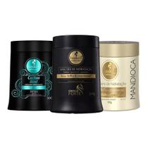 Haskell Cosméticos Kit Máscaras Cachos Sim Mandioca Cavalo G