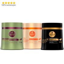Haskell Cosméticos Kit Máscaras Cavalo Tutano Bananeira 500g