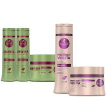 Haskell Cosméticos Kit Matiza+ Loiro Roxo + Bananeira 3 Itens P