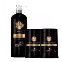 Haskell Cosméticos Kit Shampoo Cavalo Forte + 2 Máscaras 900g